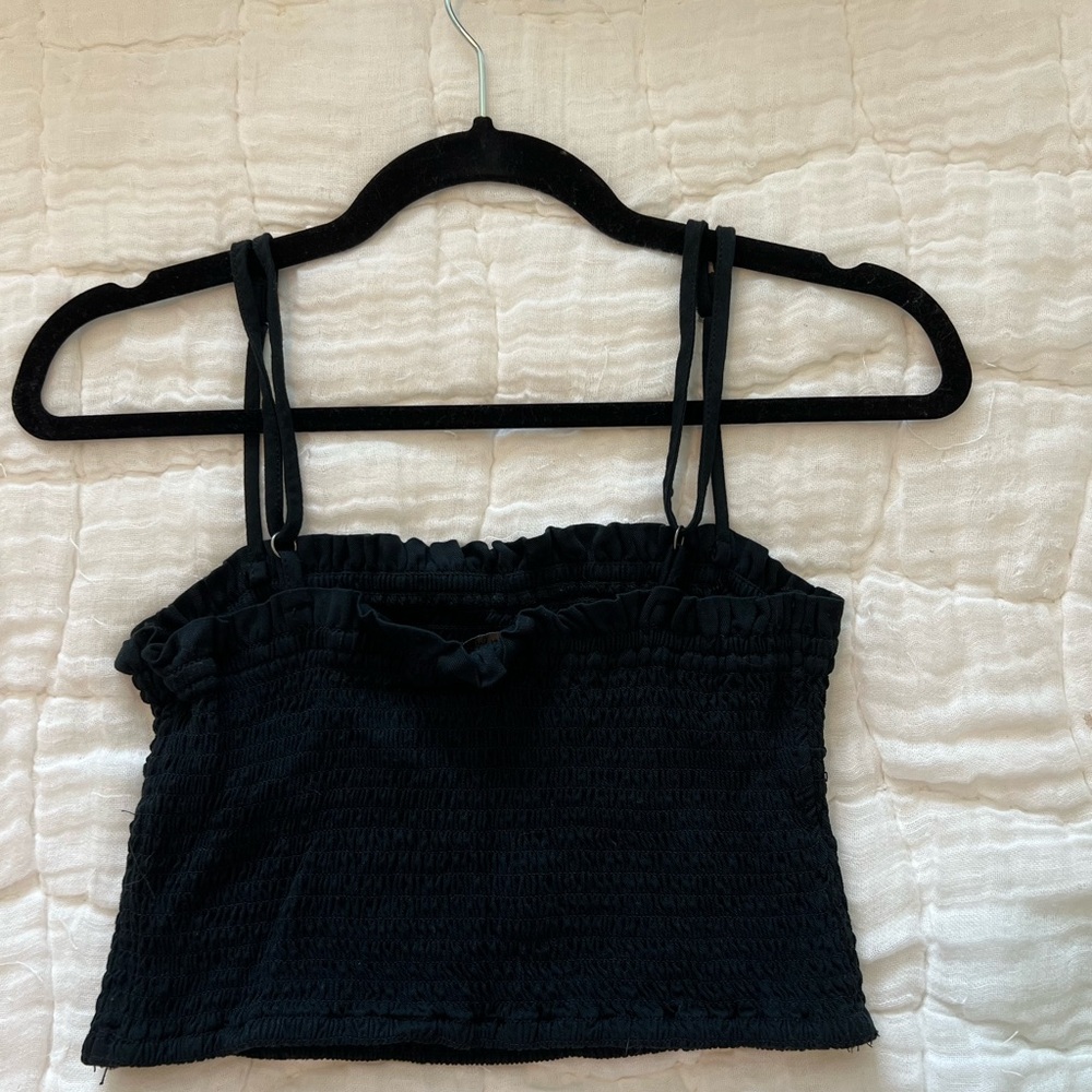 Abercrombie Black Smocked Women's Top